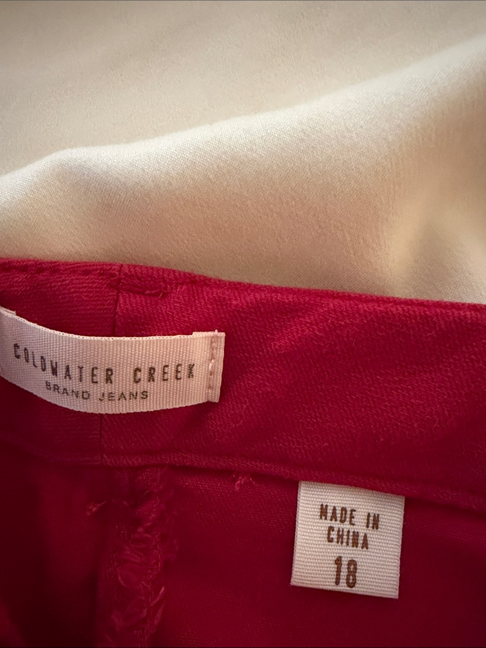 Coldwater Creek Deep Red Boot‑Cut Jeans, Size 18 - Picture 3 of 6